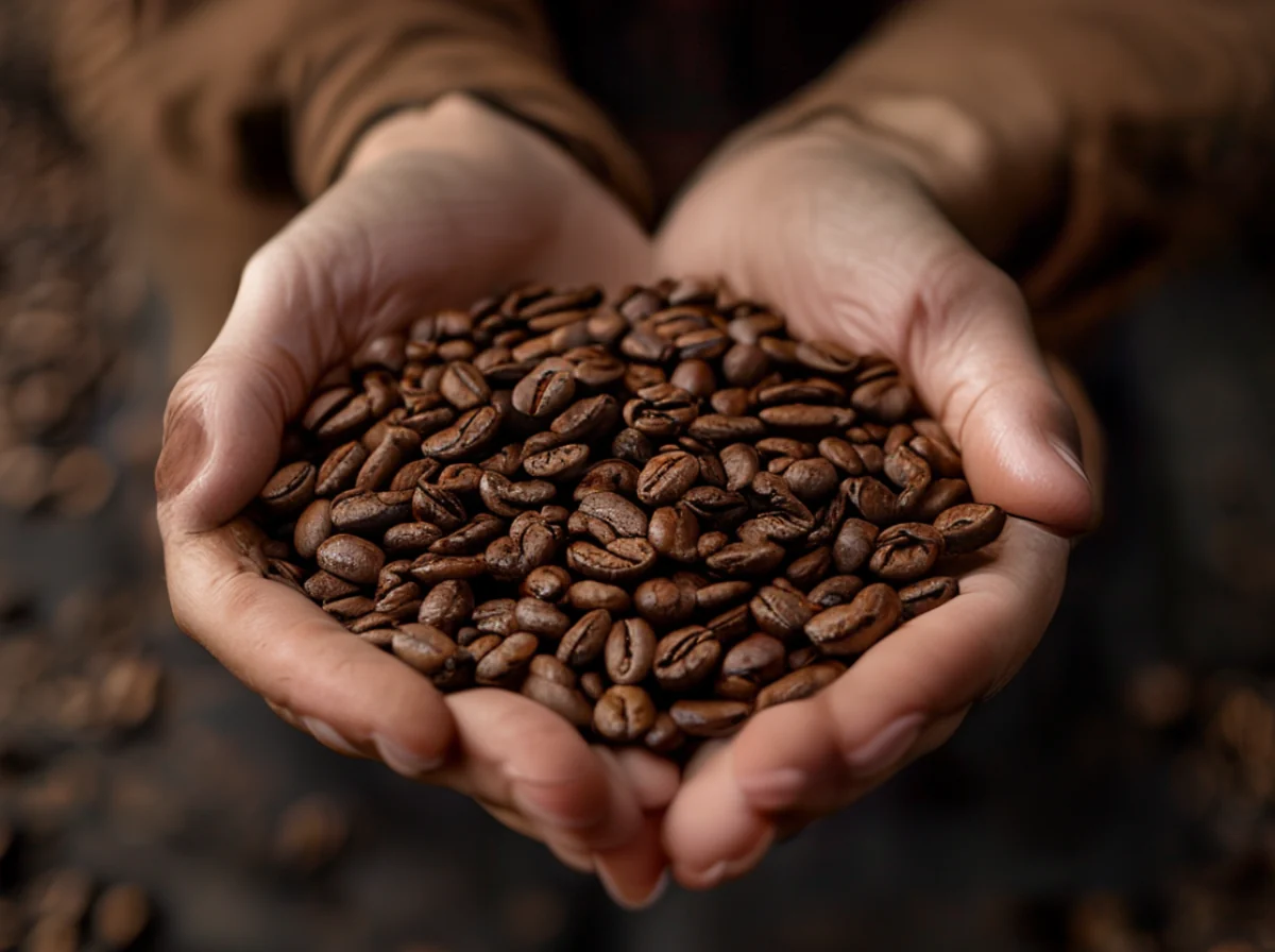 Small bundle of high-quality coffee beans, sorted and packaged for specialty use.